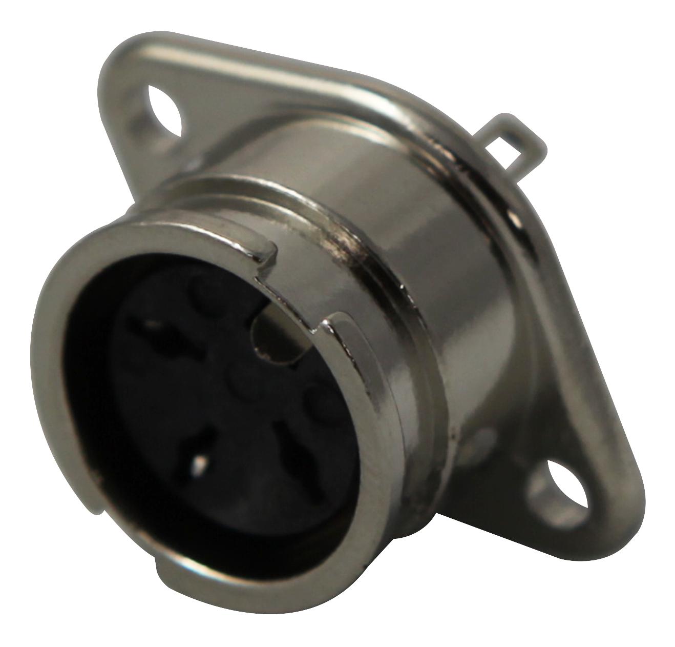 0107 07-1 SOCKET, CHASSIS, DIN, BAYONET, 7WAY LUMBERG