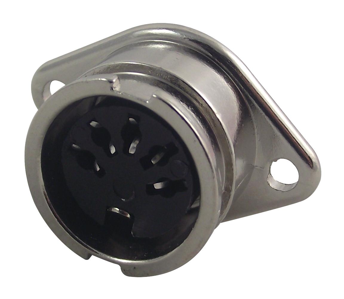 0107 05 SOCKET, CHASSIS, DIN, BAYONET, 5WAY LUMBERG