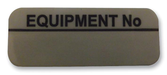7827642 LABEL, EQUIPMENT NO, PK100 MULTICOMP PRO
