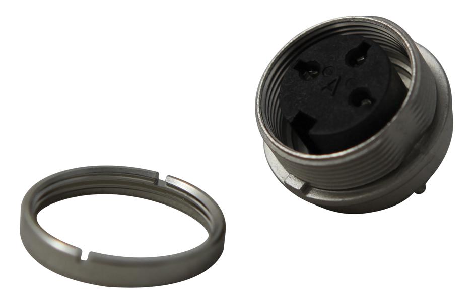 T 3263 100.. SOCKET, REAR PANEL MNT, C091A, 3WAY AMPHENOL SINE/TUCHEL