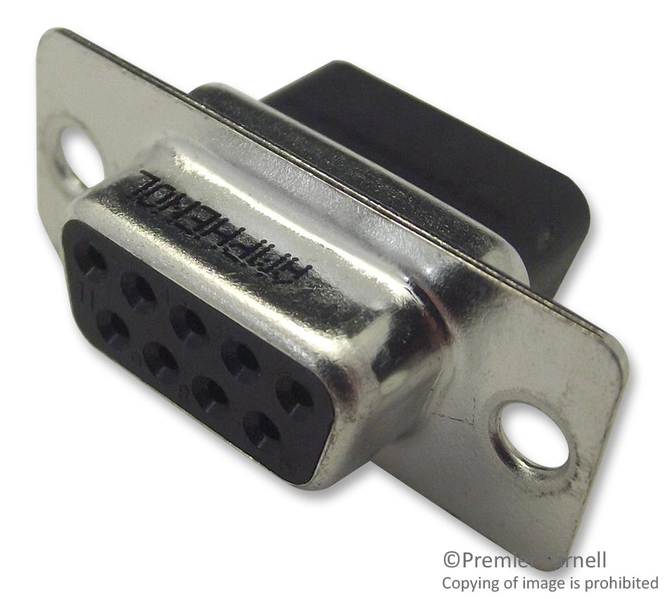 L177RRE09S D SUB SHELL, RECEPTACLE, SIZE E, 9WAY AMPHENOL