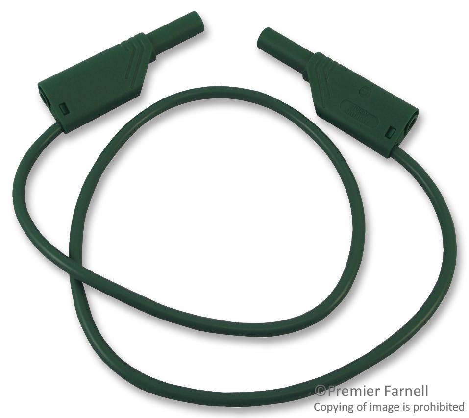 934087104 TEST LEAD, GRN, 500MM, 1KV, 32A HIRSCHMANN TEST AND MEASUREMENT