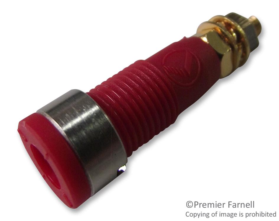 975454701 SOCKET, SAFETY, 2MM, M3, RED, PKNI HIRSCHMANN TEST AND MEASUREMENT