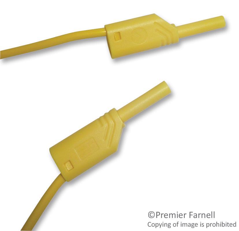 975698703 TEST LEAD, YELLOW, 2M, 1KV, 10A HIRSCHMANN TEST AND MEASUREMENT