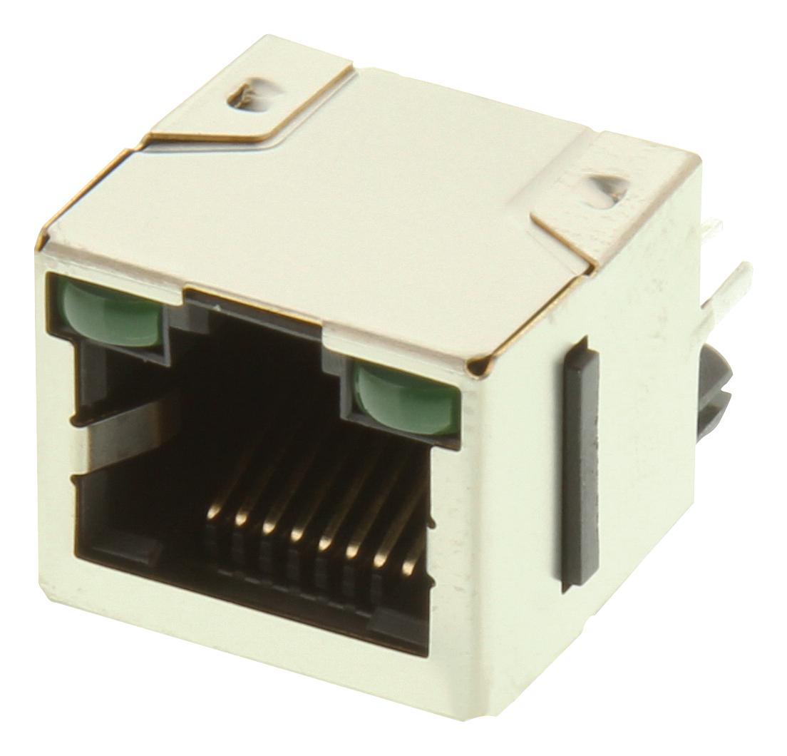 RJHSE-3385 JACK, RJ45, W/LED, SHIELD, 1PORT AMPHENOL ICC