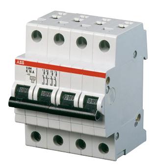 S204MC20 MCB, 4 POLE 20A TYPE C ABB