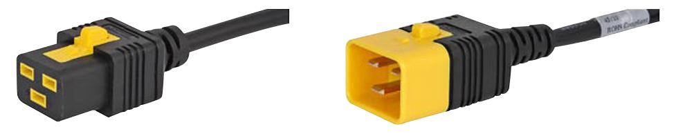 6051.2047 EXTENSION LEAD, V-LOCK, C19, 2M, BLK SCHURTER