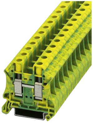 UT 10-PE TERMINAL BLOCK, DIN RAIL, 2POS, 10AWG PHOENIX CONTACT