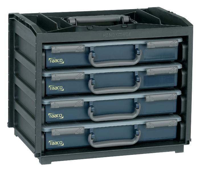 136242 HANDYBOX, WITH 4 SERVICE CASES RAACO