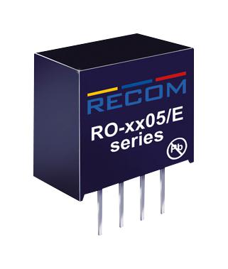 RO-3.305S/E DC/DC CONV, 1W, 5V, 0.2A, SIP RECOM POWER