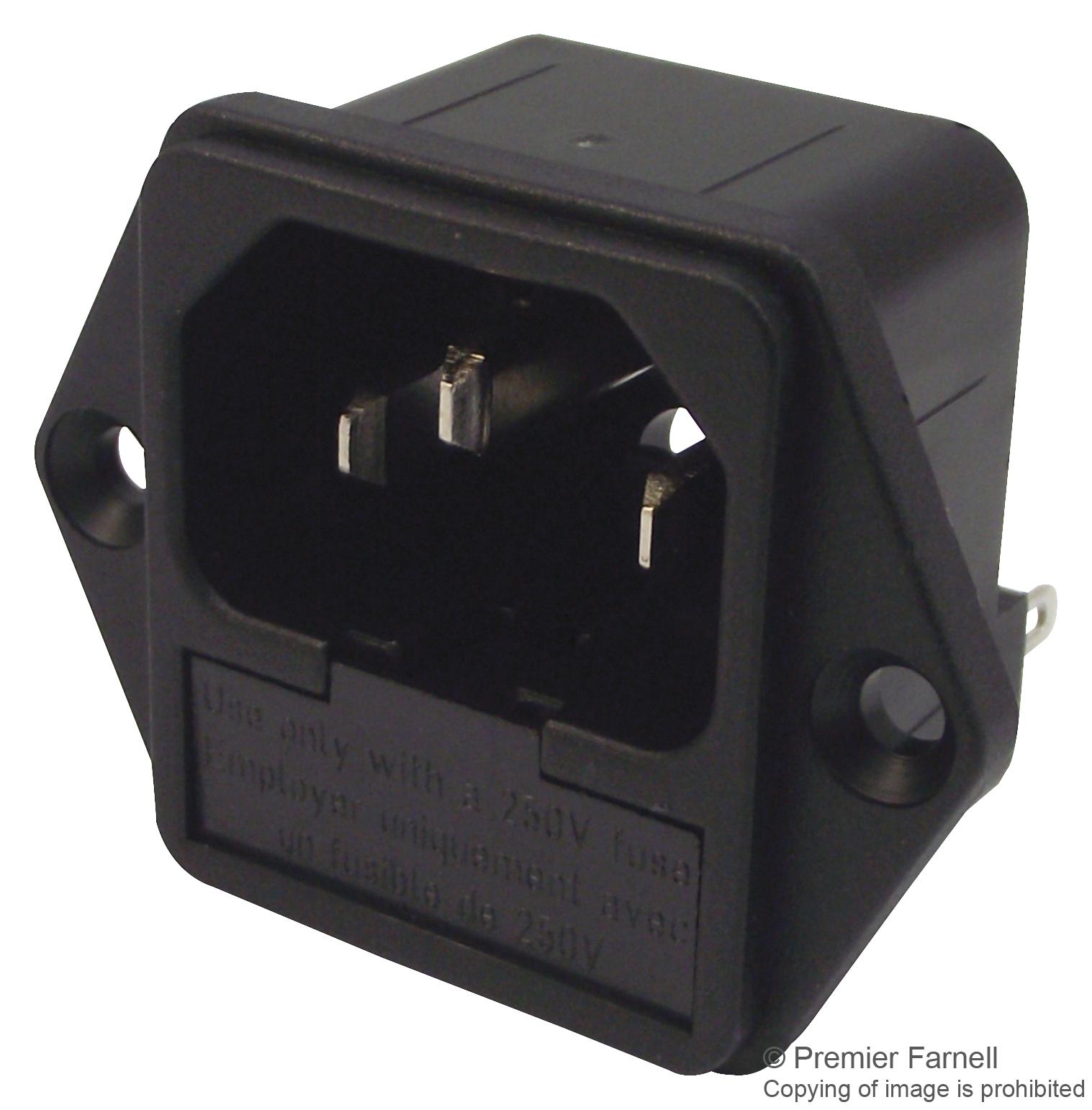 4304.6015 INLET, IEC, C14, 1062, 10A SCHURTER