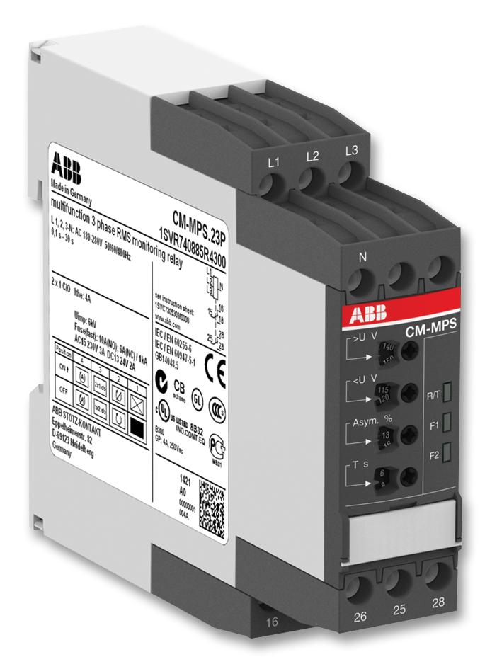 1SVR730884R3300 RELAY, 3 PH, DPDT, 300VAC, 500VAC ABB
