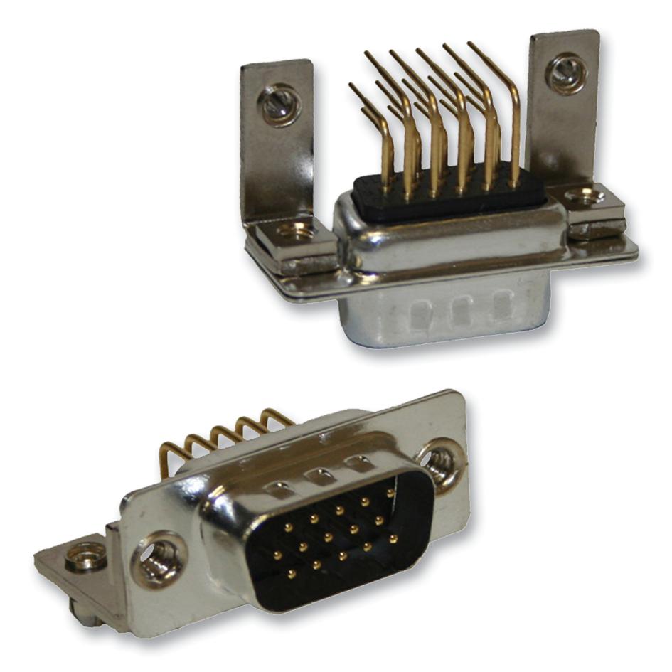 181-M15-213R141 HD D SUB, SOCKET, R/A, THT, 15WAY NORCOMP