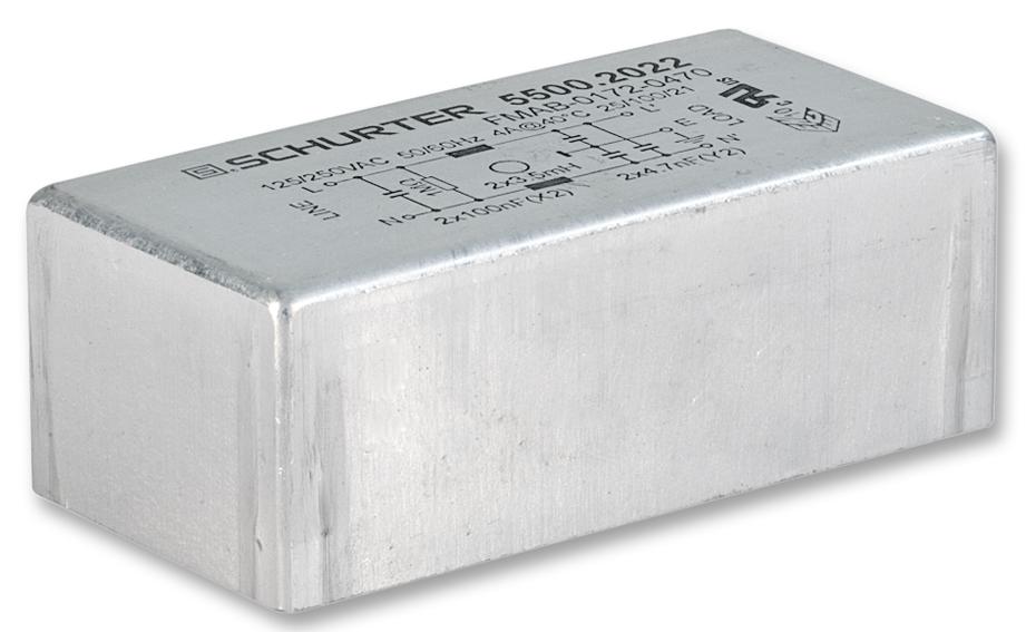 5500.2025 AC FILTER, 1-PHASE, 16A, 250V SCHURTER