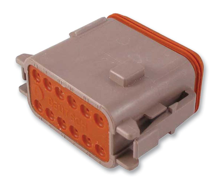 DT06-12SD-CE06 PLUG, DT, BROWN, D KEY, 12WAY DEUTSCH - TE CONNECTIVITY