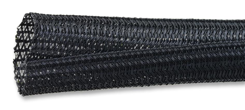 G1301/4 BK007 SLEEVING, BRAID, BLK, 6.35MM, 15.24M ALPHA WIRE
