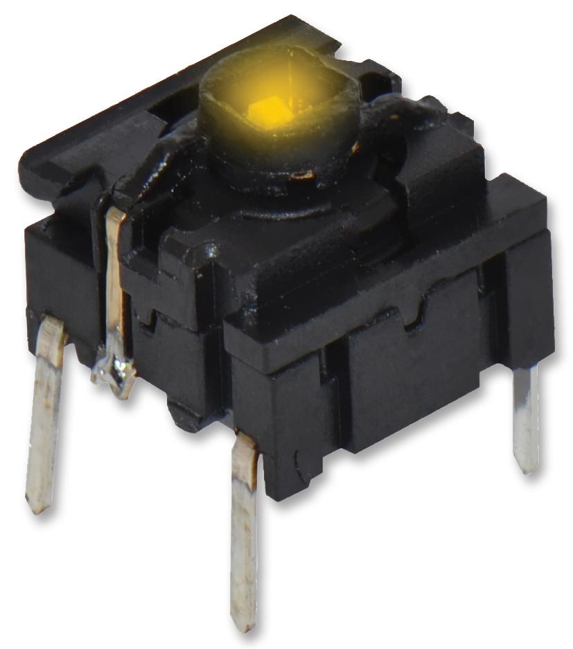 5GTH93542 SWITCH, THT, IP67, 3.5N, YELLOW LED MULTIMEC
