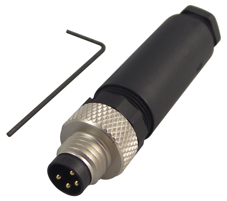 SACC-M 8MS-4CON-M-SW PLUG, M8, PLUSCON, 4 WAY PHOENIX CONTACT