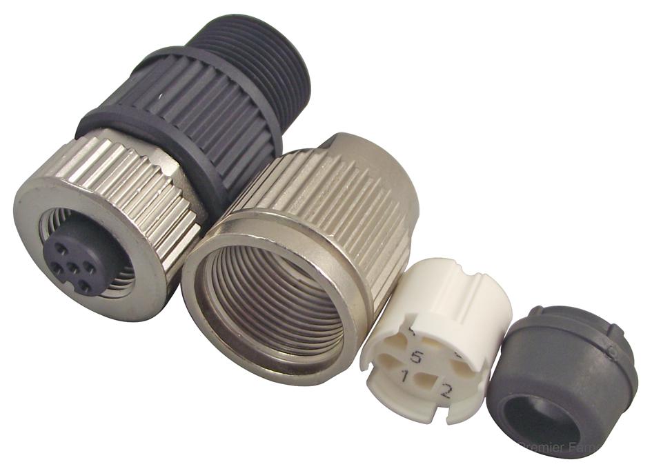 21 03 272 2505 RCPT, CIRCULAR, HARAX M12, A-CODED, 5P HARTING