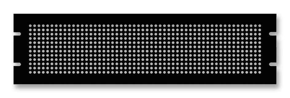 PPFS19007BK2 PANEL, STEEL, BLACK, 4U, PERFORATED HAMMOND