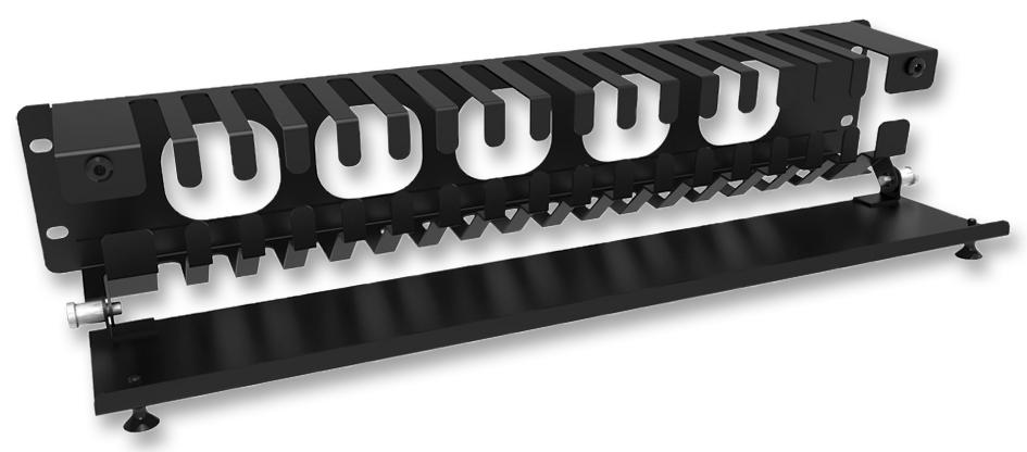 PCMDS19003BK1 CABLE TIDY, 2U, HINGED FINGER PANEL HAMMOND