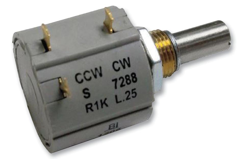 7286R1KL.25 POTENTIOMETER, WW 7/8, 10 TURN 1K TT ELECTRONICS / BI TECHNOLOGIES