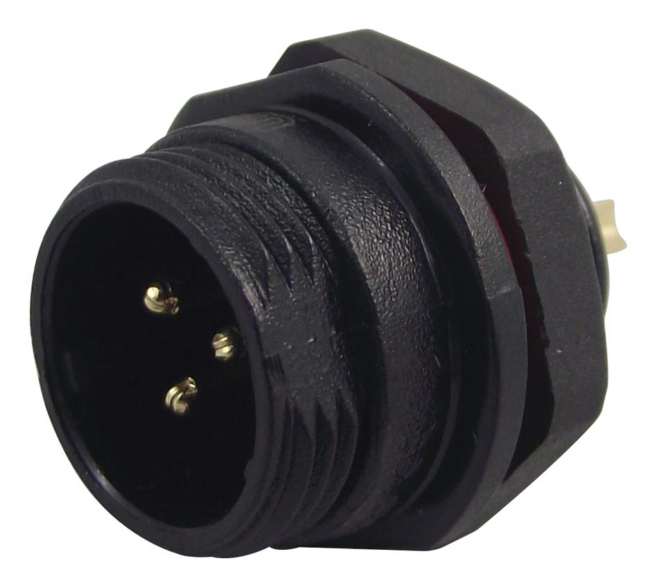 FM686803 CIRCULAR, RECEPTACLE, PIN, 3 WAY, PANEL CLIFF ELECTRONIC COMPONENTS