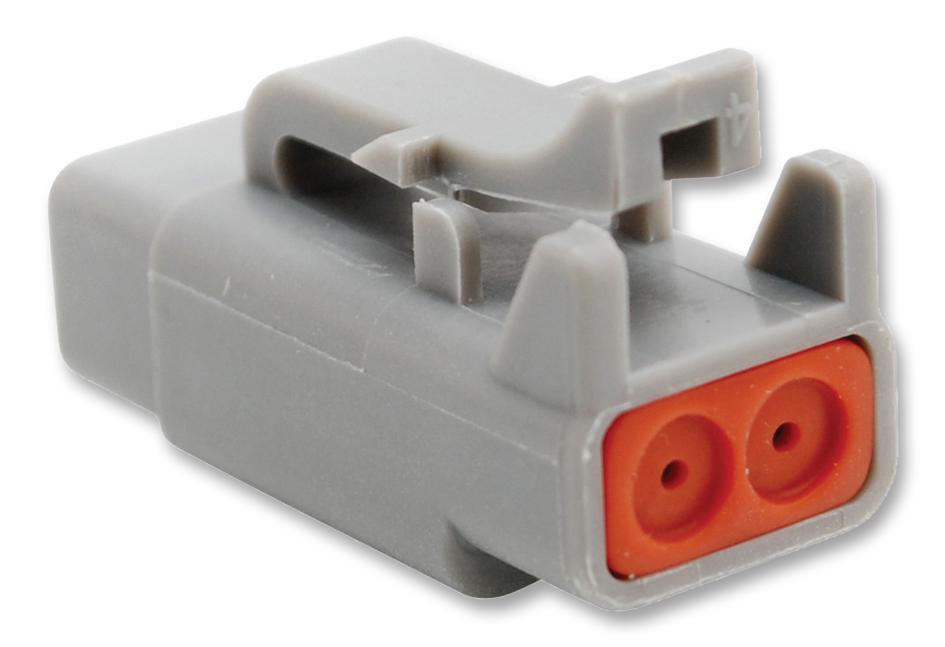 ATM06-2S CONNECTOR HOUSING, PLUG, 2 WAY, PLASTIC AMPHENOL SINE/TUCHEL
