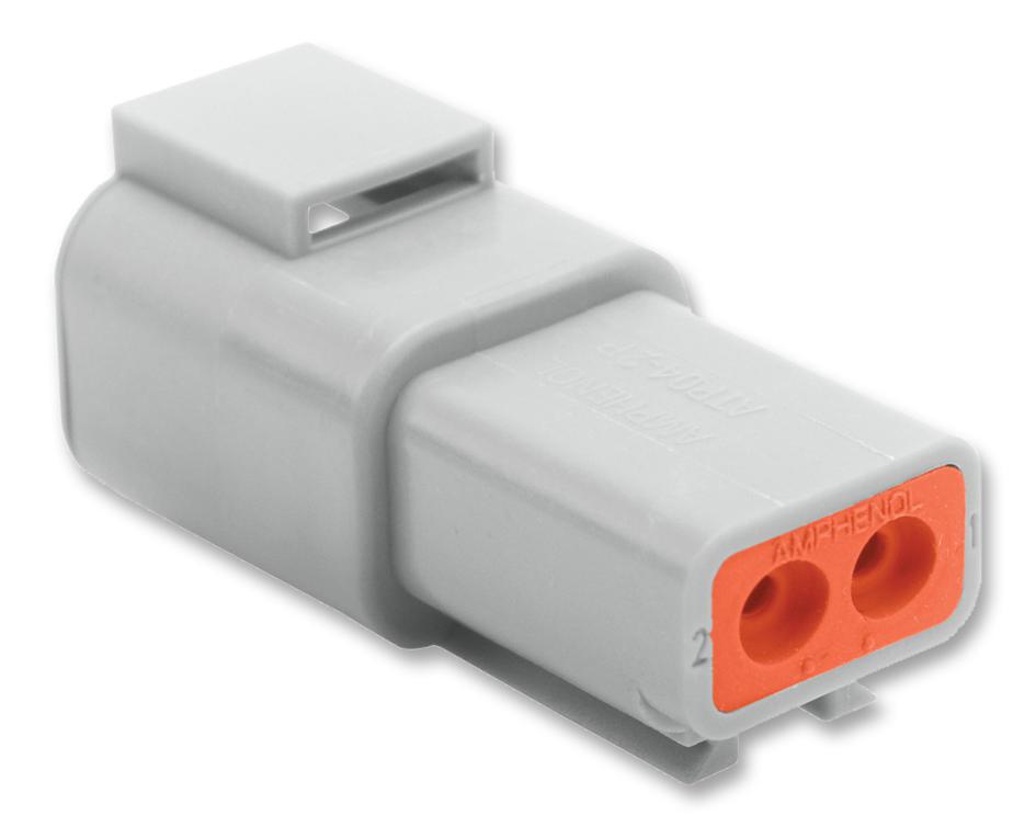 ATP04-2P CONNECTOR HOUSING, RCPT, 2 WAY, PLASTIC AMPHENOL SINE/TUCHEL