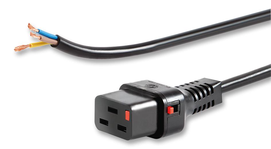 IL19-SE-H05-3150-200 POWER CORD, IEC C19/ FREE END, 2M, 16A SCHAFFNER