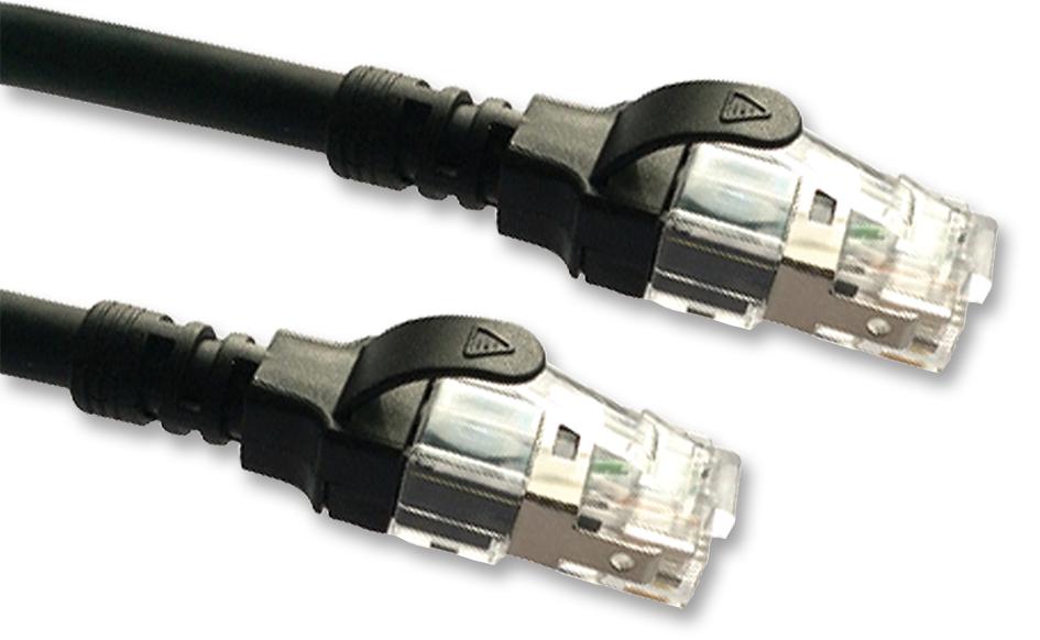 2996AS-1BK PATCH LEAD, CAT6A, BLACK, 1M VIDEK