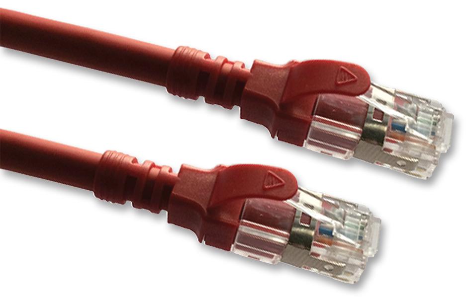 2996AS-1R PATCH LEAD, CAT6A, RED, 1M VIDEK