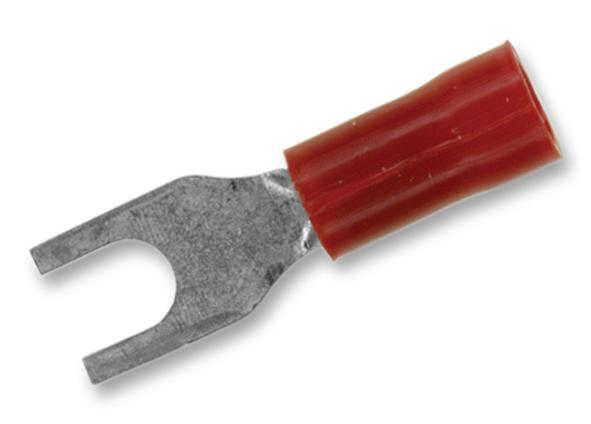 327043 TERMINAL, SPADE/FORK, #6, CRIMP, RED AMP - TE CONNECTIVITY