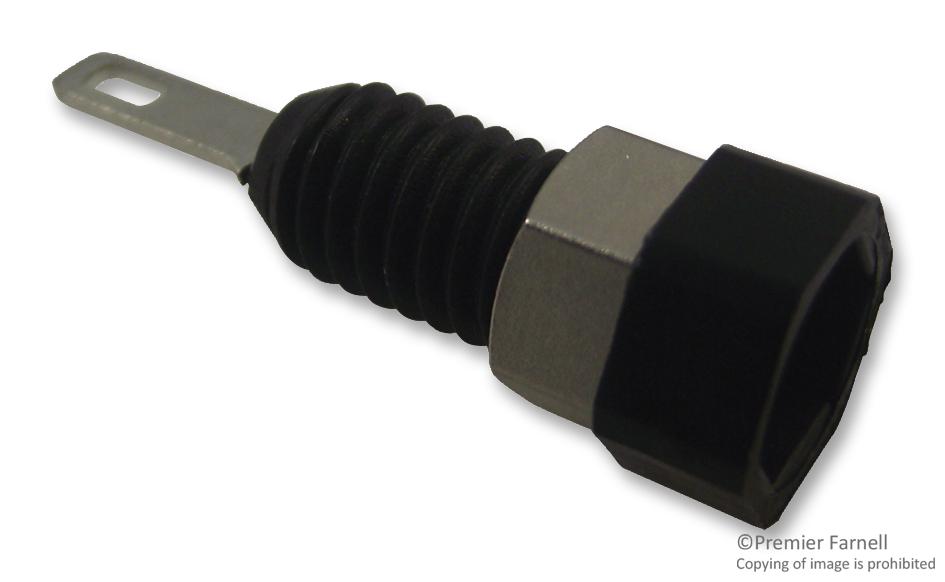 R921930000 BANANA JACK, 2MM, 10A, SOLDER, BLACK RADIALL