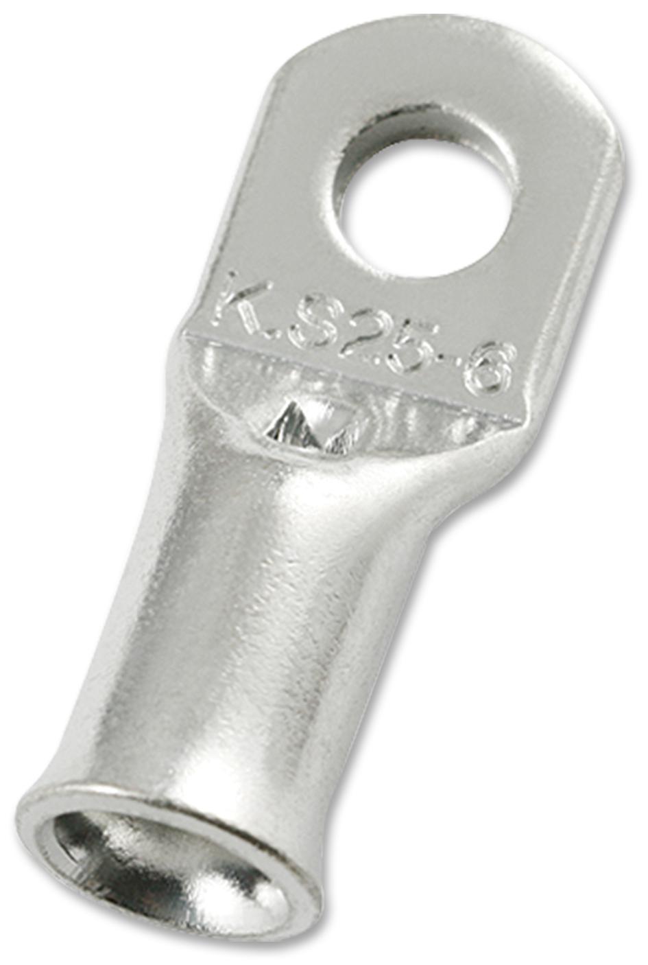 MC000753 COPPER TUBULAR LUG, 6.4MM, 4AWG, CRIMP MULTICOMP PRO