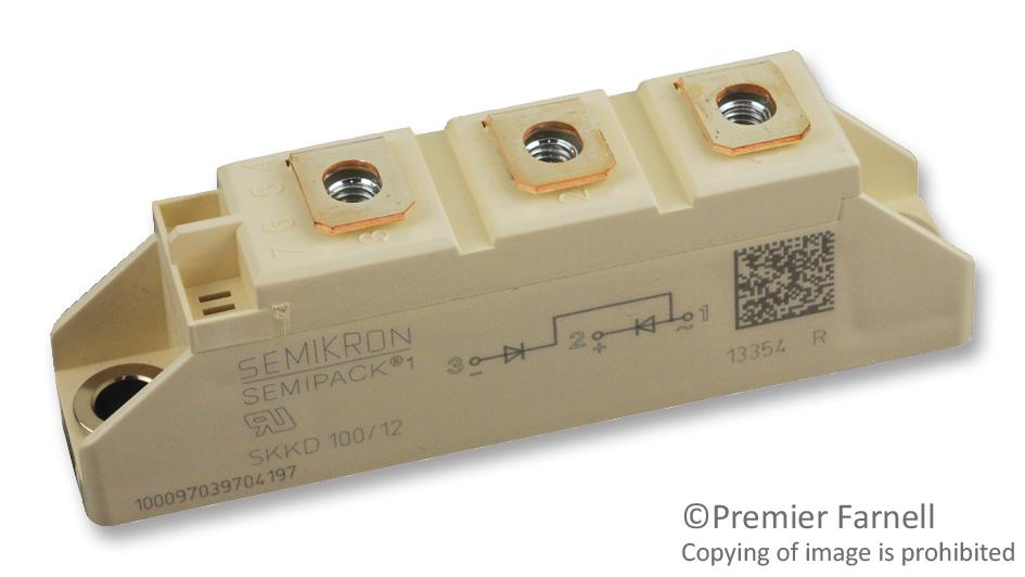 SKKD 100/12 DIODE, MODULE, 100A, 1.2KV SEMIKRON
