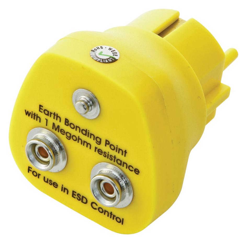 MC0700021 BONDING PLUG, EURO, 1STUD, 1MOHM MULTICOMP