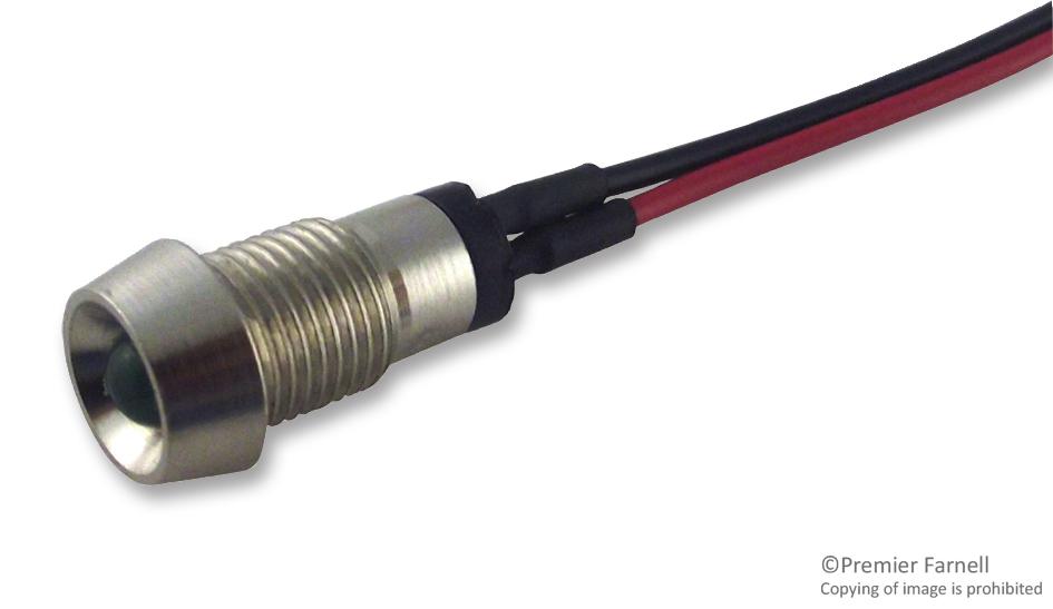 572-314-04-40 LED INDICATOR, PANEL, GREEN, 2.1V MARL