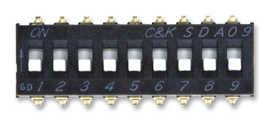 SDA09H1SBD SWITCH DIP TAPE SEALED 9POS C&K COMPONENTS