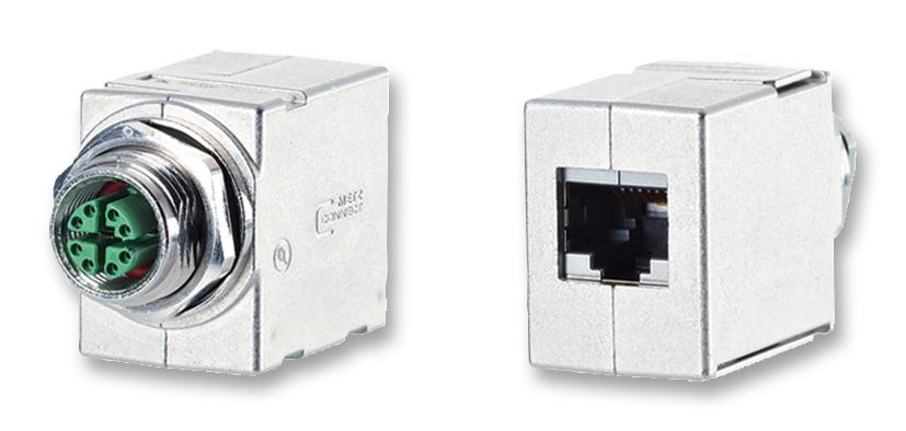 MWN811A415 PANEL ADAPTOR, M12-RJ45 JACK, STRAIGHT METZ CONNECT