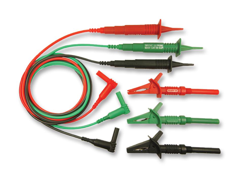 CIH3021 TEST LEAD SET, 1KV CLIFF ELECTRONIC COMPONENTS