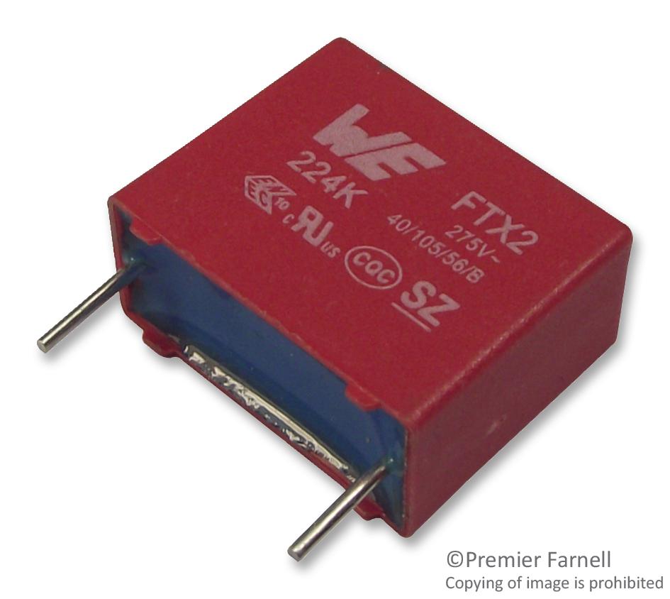 890324024002CS CAP, 0.22µF, 275VAC, 10%, PP WURTH ELEKTRONIK