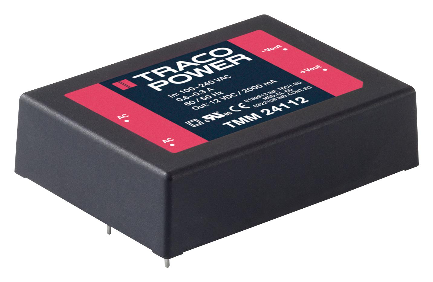 TMM 24105 POWER SUPPLY, AC-DC, MEDICAL, 5V, 3A TRACO POWER