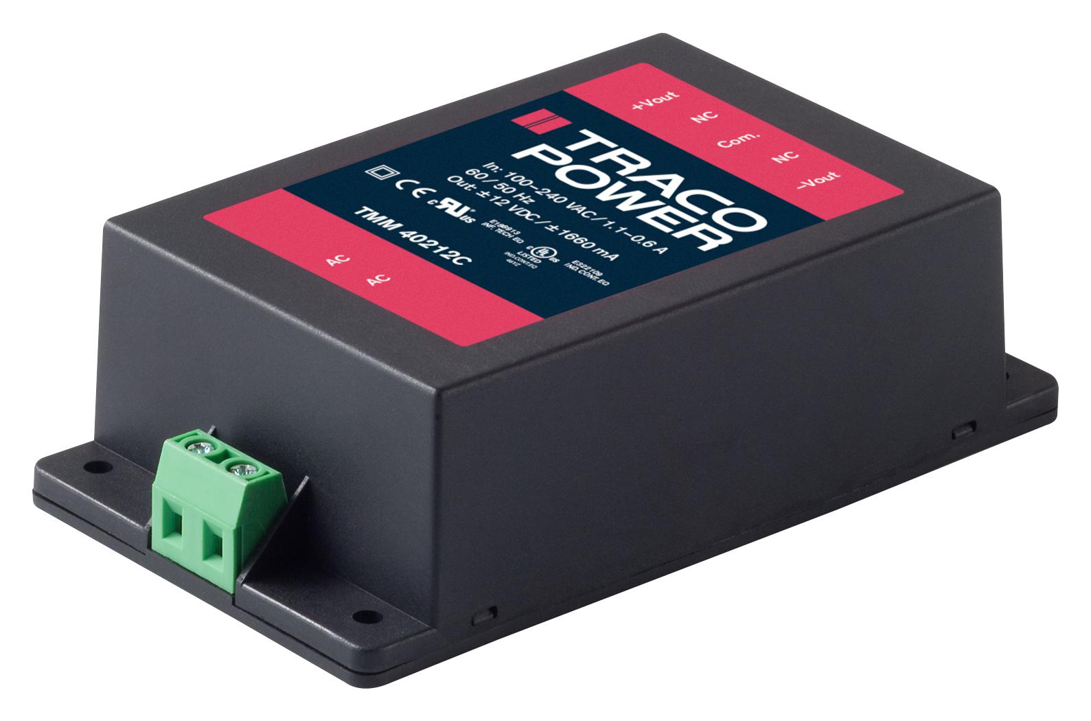 TMM 40105C POWER SUPPLY, AC-DC, MEDICAL, 5V, 8A TRACO POWER