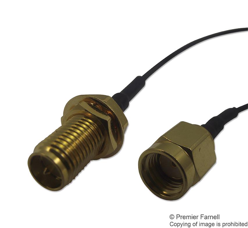 MC000789 RF COAXIAL CABLE, RPSMA-RPSMA, 100MM MULTICOMP PRO