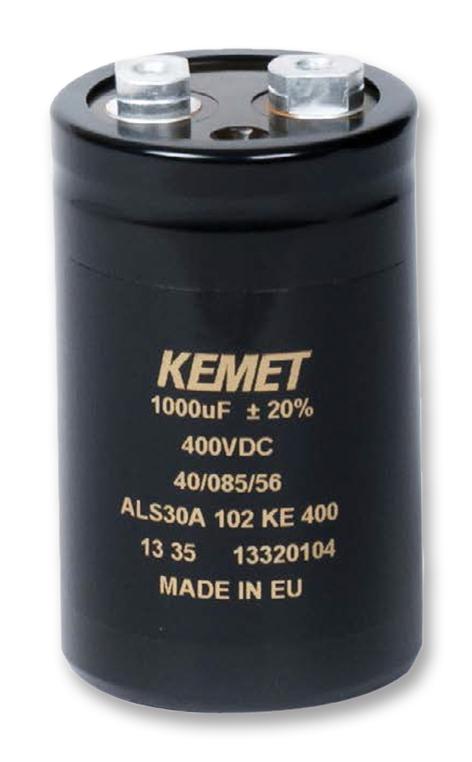 ALS31A103DE063 CAP, 10000µF, 63V, ALU ELEC, SCREW KEMET