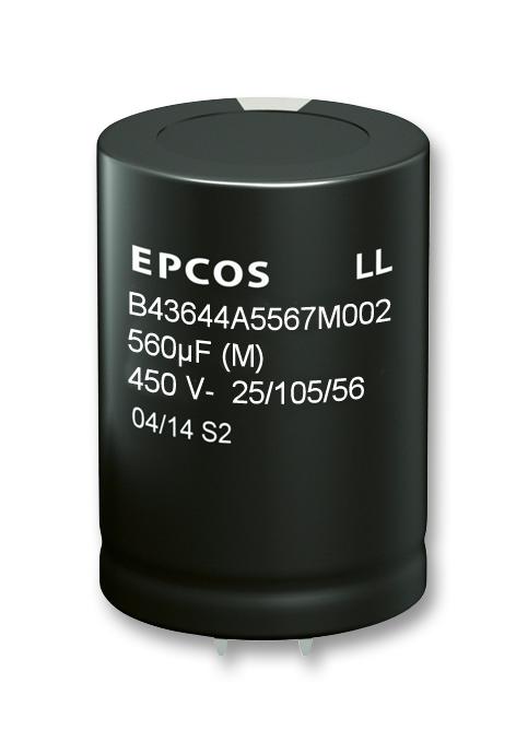 B43644A5686M000 CAP, 68µF, 450V, ALU ELEC, SNAP-IN EPCOS
