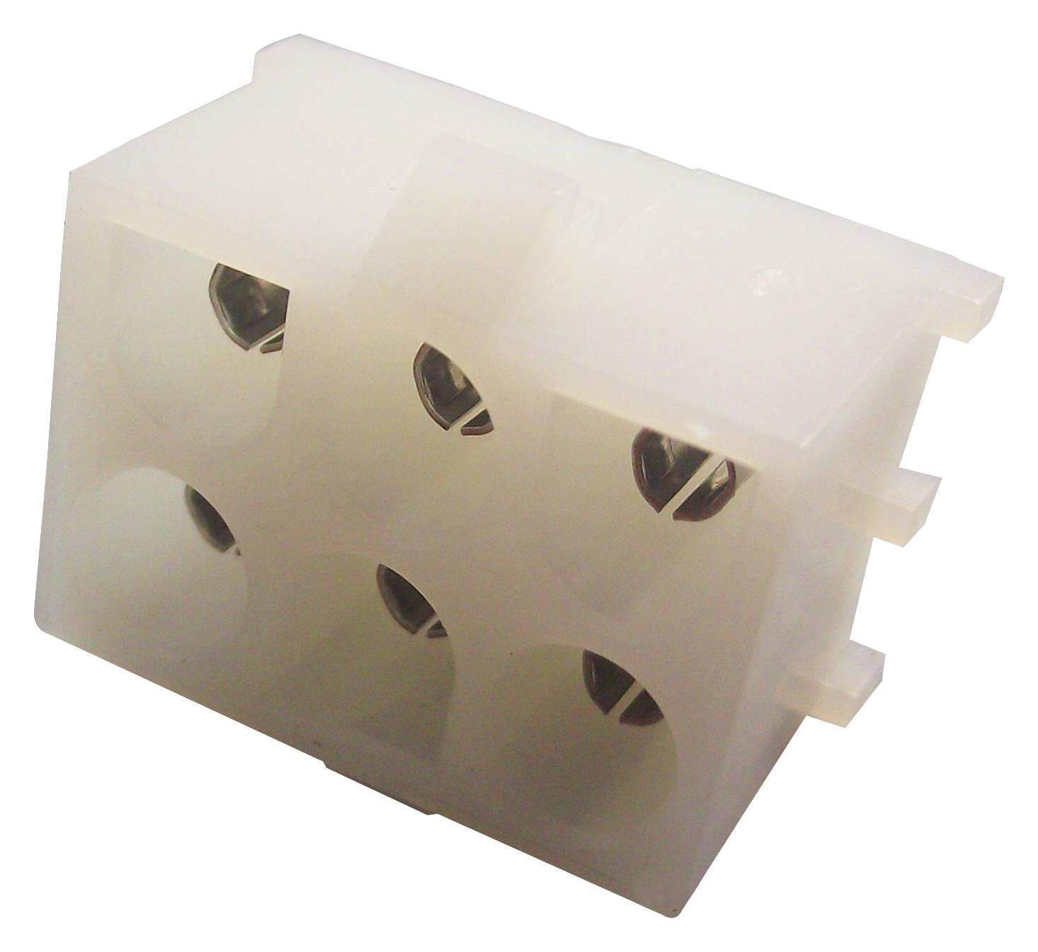 350762-4 CONNECTOR, RCPT, 6POS, 6.35MM AMP - TE CONNECTIVITY