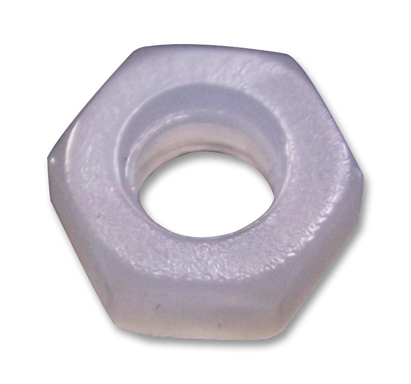 TRNNE 34814 M2.5 NUT, NYLON, FULL, D/CHAMFER, M2.5, PK100 TR FASTENINGS