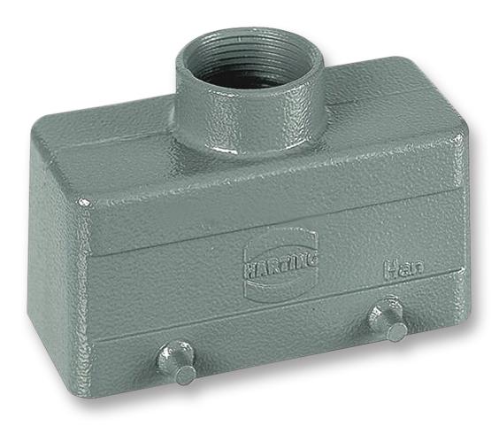 09 30 016 1420 HOOD, 16B, TOP ENTRY, ALUMINIUM HARTING